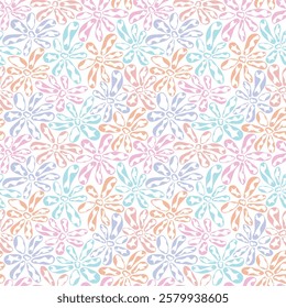 Hand-Drawn Floral Texture - Seamless Vector Pattern for Digital and Print Use