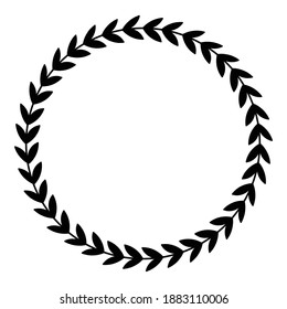 Hand-drawn Floral wreath, decorative frames. Isolated on white background - Vector Illustration
