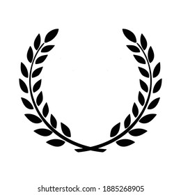 Hand-drawn Floral wreath, decorative frames. Isolated on white background - Vector Illustration