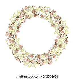  Hand-drawn floral wreathes