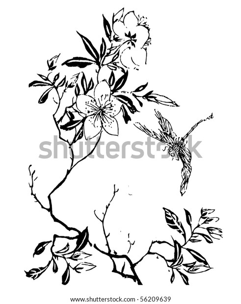 Handdrawn Flower Stock Vector (Royalty Free) 56209639