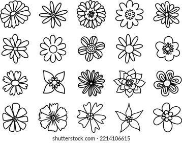 Handdrawn Flower Floral Clipart Vector Files svg