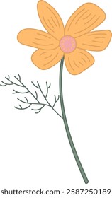 Handdrawn Flower Plant Vector Illustration