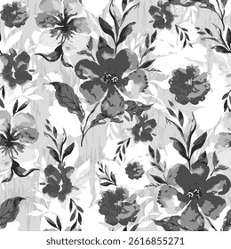 Hand-Drawn Flower Texture – Perfect for Fabric, Textile, Wrapping, or Wallpaper