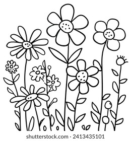 Hand-Drawn flower Vectorized with Adobe Illustrator