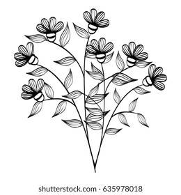 Hand-drawn flowers design.