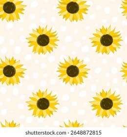 Hand-drawn flowers seamless pattern print design. Vector illustration design for fashion fabrics, textile graphics and prints.

