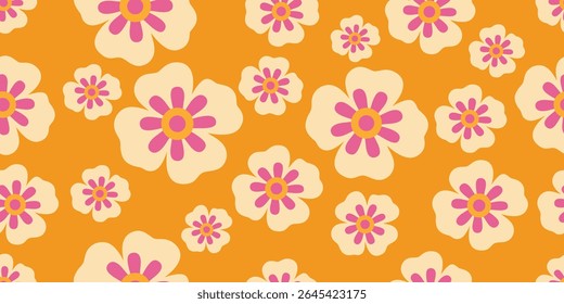 Flores desenhadas à mão, padrões sem costura com floral para tecido, têxteis, roupas e papel de embrulho