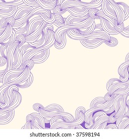 Hand-Drawn Flowing Waves Henna Doodles Vector Illustration