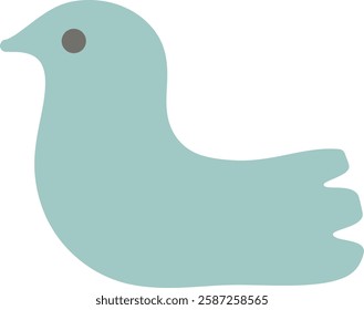 Handdrawn Folk Style Bird Vector Illustration