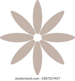 Handdrawn Folk Style Flower Vector Illustration