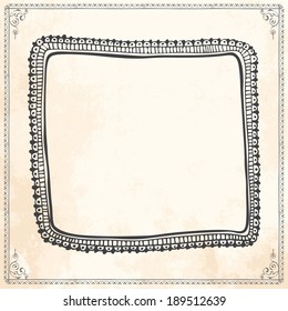 handdrawn frame border flag banner lines drawn sketch hand new spectacular hand drawn doodle framing vector design important for any project where a feel of human contact is requireds and design compo