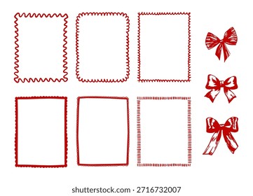 Colección de marco dibujado a mano - Arcos rojos 