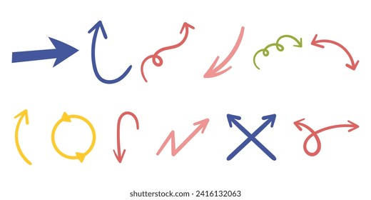 Hand-Drawn Freehand Emphasis Arrows, Swirls, and Doodles. Great for Adding a Playful and Informative Element to Graphs, Charts, and Educational Materials.