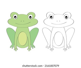 handgezogener Frosch für das Farbbuch 