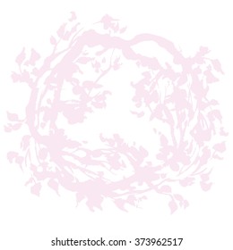 Hand-drawn gentle pink leaf and branch background. Perfect for your design.