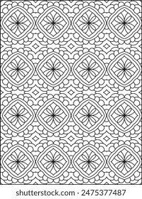 Hand-Drawn Geometric Pattern Coloring Page | Geometric Pattern Coloring Page For Adults