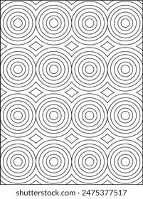 Hand-Drawn Geometric Pattern Coloring Page | Geometric Pattern Coloring Page For Adults