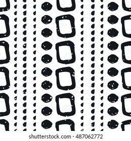 Hand-drawn geometric seamless pattern
