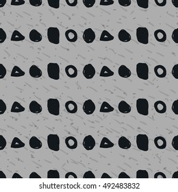 Hand-drawn geometric seamless pattern