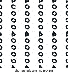 Hand-drawn geometric seamless pattern
