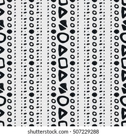 Hand-drawn geometric seamless pattern