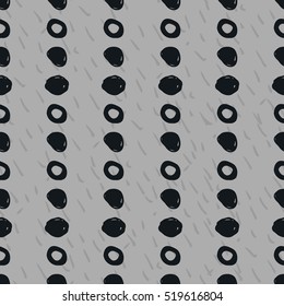 Hand-drawn geometric seamless pattern