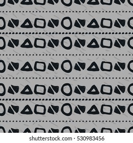 Hand-drawn geometric seamless pattern