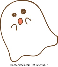 Ilustraciones de fantasma dibujadas a mano para Halloween