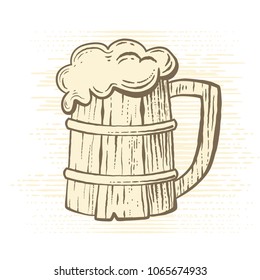 Hand-drawn glass of beer