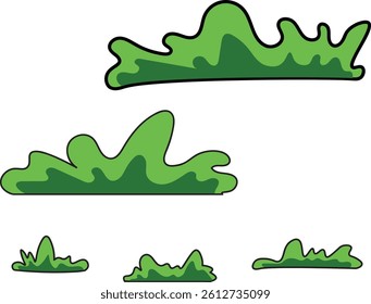 Hand-Drawn Grass Clipart Collection in Vector Style