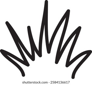 Handdrawn Grass Line Drawing Vector Illustration