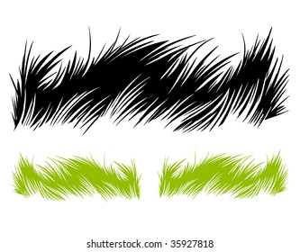 Hand-drawn grass. Vector illustration.