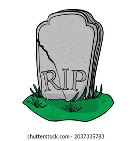 hand-drawn grave on white background
