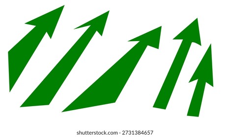 Hand-drawn green arrows pointing upwards