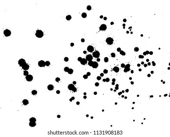 Handdrawn grunge texture. Abstract ink drops background. Black and white grunge illustration. Vector watercolor artwork pattern.