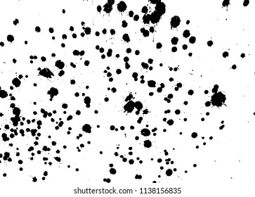 Handdrawn grunge texture. Abstract ink drops background. Black and white grunge illustration. Vector watercolor artwork pattern.