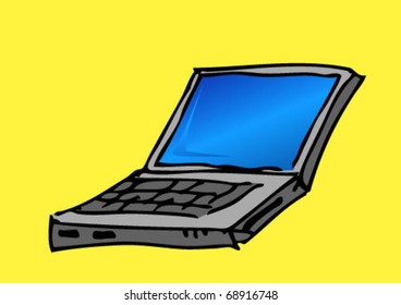 Hand-drawn, grungy computer doodle.  vector illustration.