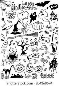 hand-drawn Halloween doodles 