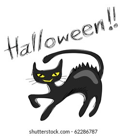 hand-drawn halloween theme message - 4 of series.