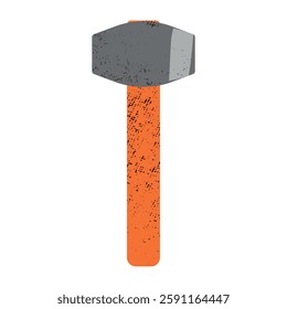 Hand-drawn hammer. Element for use in design projects, workshops, and educational materials.