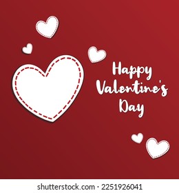Handdrawn Happy valentines day, perfect for office, company, school, social media, advertising, printing and more