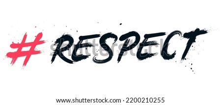 Handdrawn Hashtag Icon With Text Respect