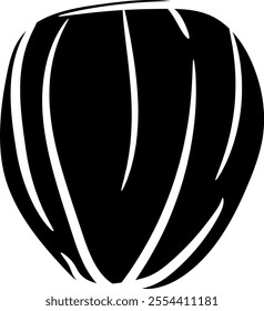 Hand-drawn hazelnut silhouette, Spice silhouette