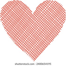 Corazón dibujado a mano. Día de San Valentín. Vector.