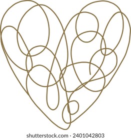 Hand-drawn heart. Valentine’s Day. Vector.