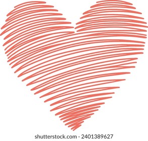 Hand-drawn heart. Valentine’s Day. Vector.