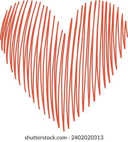 Hand-drawn heart. Valentine’s Day. Vector.