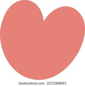 Handdrawn Heart Silhouette Vector Illustration