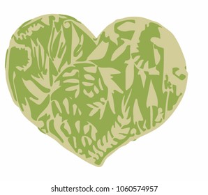 Hand-drawn heart in vector